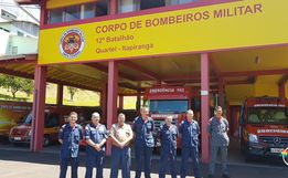 Comandante geral dos Bombeiros de SC visita a região