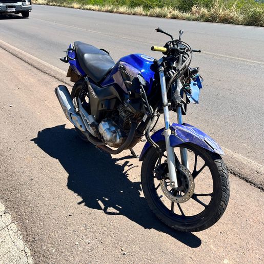 Colisão entre moto e caminhão deixa um ferido na BR 282, em SMOeste
