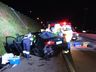 Acidente entre carro e caminhão furgão deixa duas pessoas feridas 