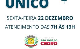 Prefeitura de SJCedro decreta turno único na sexta-feira