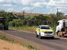 Polícia Rodoviária “escolta” colheitadeira no Oeste catarinense 