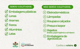 Descanso inicia coleta de materiais sólidos e recicláveis no interior
