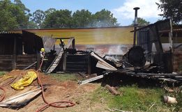 Incêndio atinge composteira no interior de São João do Oeste