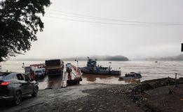 Elevação do nível do rio Uruguai não afeta o trânsito em Itapiranga
