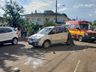 Veículo capota em acidente no centro de Iporã do Oeste