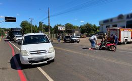 VÍDEO: Colisão deixa motociclista ferido em SMOeste 