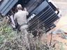 Caminhoneiro fica ferido em acidente na SC-161 em Romelândia