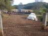 Casa fica destruída pelas chamas em São Lourenço do Oeste