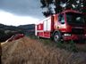 Bombeiros trabalham por três horas e meia em incêndio florestal 