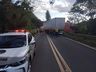 Colisão frontal entre carro e carreta deixa um ferido na SC 161, entre Romelandia e Flor do Sertão 