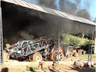 Máquina agrícola pega fogo no Paraná 