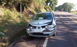 Engavetamento envolve quatro veículos na SC 163 em Itapiranga