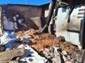Incêndio atinge aviário que abrigava perus, em Palmitos