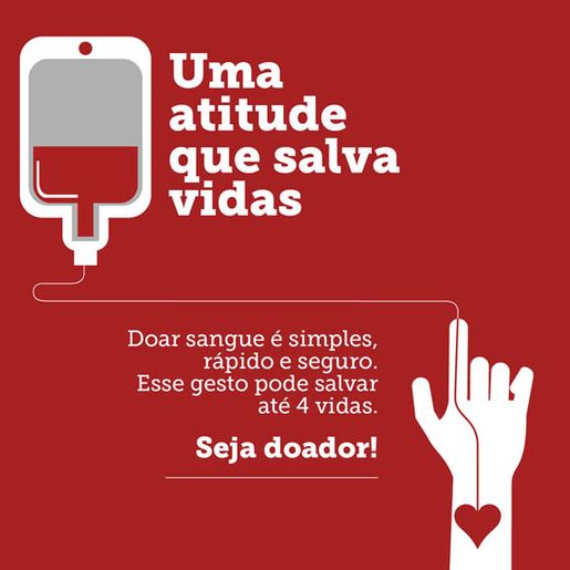 Três tipagens de sangue estão com estoque reduzido no Hemosc de Chapecó