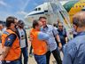 Bolsonaro e Moisés sobrevoam áreas atingidas na tragédia em SC