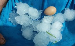 Temporal com chuva de granizo causa estragos no interior de Mondaí
