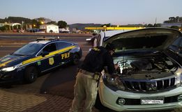 PRF recupera L200 Triton furtada, clonada e com placas falsas  na BR-282
