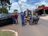 Motociclista fica ferido após colisão com carro na Willy Barth