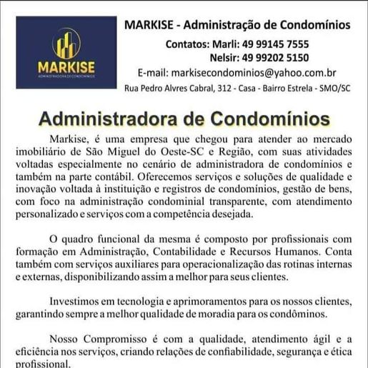 Markise Administradora de Condomínios é destaque na Rede Peperi