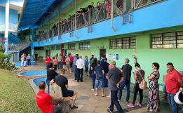 Campus da Unoesc registra filas para votação neste domingo