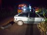 VÍDEO: Saída de pista na SC-492 deixa homem ferido em Bandeirante