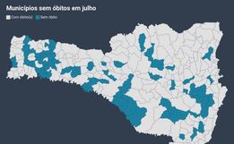 Quase 100 municípios catarinenses não registraram mortes por Covid em julho