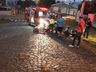 Calçamento solto causa acidente em São Miguel do Oeste