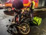 VÍDEO: motociclista fica ferido em acidente no centro de São Miguel do Oeste