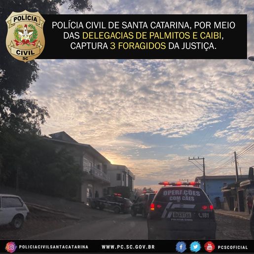 Polícia Civil cumpre três mandados de prisão