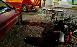 Motociclista sofre fratura exposta em acidente na Avenida Willy Barth