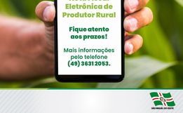 30% dos agricultores estão habilitados para emissão da nota fiscal eletrônica em SMO