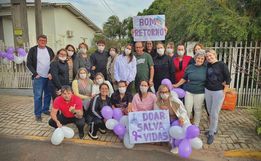 Moradora de SMO é recepcionada com alegria após receber transplante de pulmão em Porto Alegre