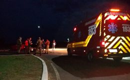 Motociclista fica ferido em acidente na BR-163