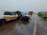 Colisão entre veículos deixa motorista presa as ferragens na SC-160 