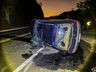 Veículo capotado é encontrado abandonado na BR-282 entre SMO e Paraíso