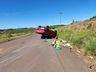 Três pessoas ficam feridas em colisão seguida de capotamento na BR-163