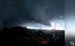 Vídeo mostra formação de tornado que atingiu Descanso e Belmonte