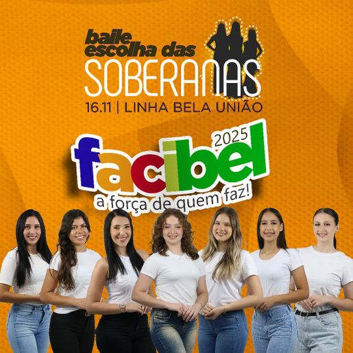 Sete jovens disputam concurso de soberana da Facibel 2025