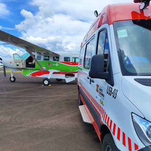 Bebê com insuficiência respiratória é transferido de SMO para Lages 