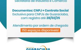 Guaraciaba abre inscrições para 1ª edição da feira "Movimenta Guaraciaba"