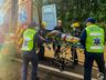 Motociclista sofre ferimentos graves em saída de pista entre SMOeste e Paraíso; Assista