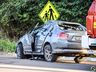 Homem sofre ferimentos graves após capotar veículo na BR-282 em SMOeste