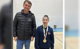 Jovem de 13 anos, conquista ouro na ginástica rítmica do Jesc em São Miguel do Oeste
