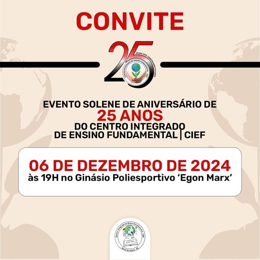 CIEF promove evento alusivo aos 25 anos de fundação nesta sexta feira