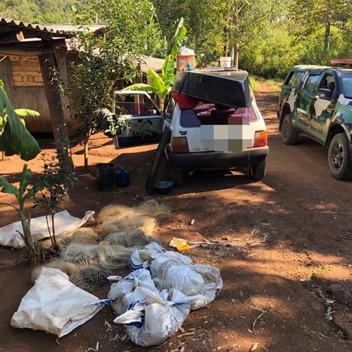 Polícia Militar Ambiental apreende 400 metros de rede de pesca e responsável é autuado
