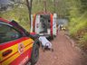 Motociclista fica ferido em colisão com caminhão no interior de SMOeste 