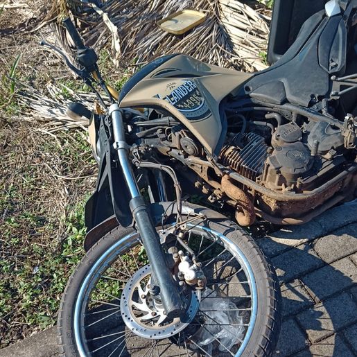 Jovem fica ferido em colisão envolvendo carro e moto na SC-386 em Mondaí