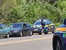 PRF Flagra comboio de veículos rebaixados na BR-282 