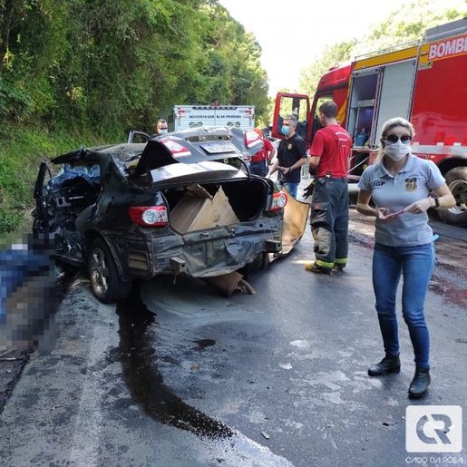 Condutor de carro com placas de SMO morre em acidente na BR-282