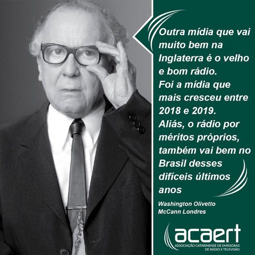 Publicitário Washington Olivetto fala sobre a importância do rádio para a publicidade 